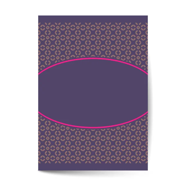 Diseños de cubierta de página de patrón de ornamento para boda, menú, diseño de plantilla de libro — Vector de stock