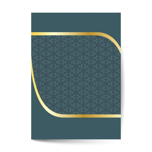 Luxus verzierten Seiteneinband mit ornamentalen Mustern Vorlage für das Design — Stockvektor