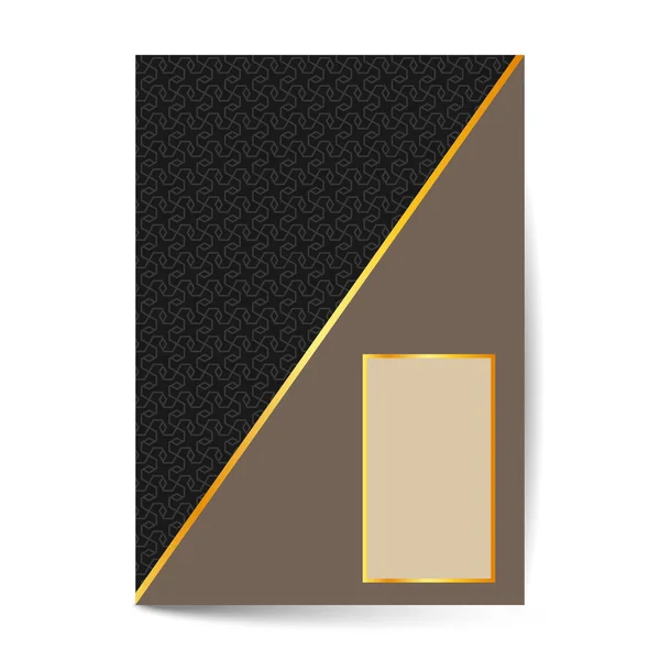 Design de capa de luxo mínimo com elemento padrão para menu, cartão de convite, vetor de design de livro de banner — Vetor de Stock