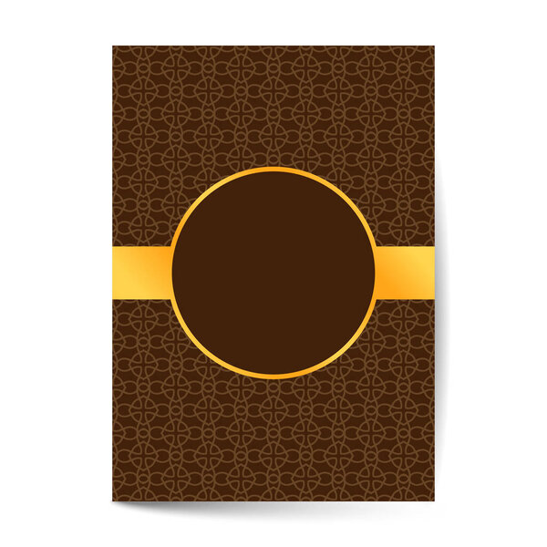 Ornament pattern page cover layouts for wedding, menu, book template design