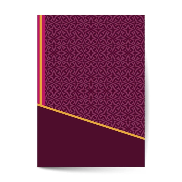 Elegantes Deckblatt mit Musterhintergrund für Banner, Cover, Einladungsvorlagen-Design — Stockvektor