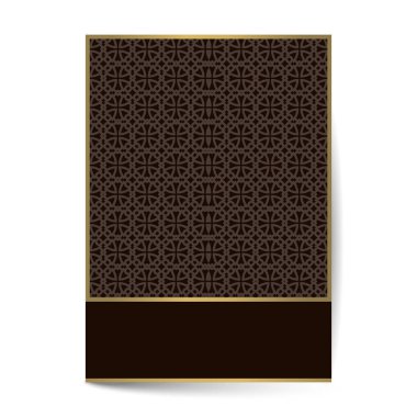 Broşür, el ilanı, afiş, kitap tasarımı için lüks kapak tasarımı Vektör illüstrasyonuName