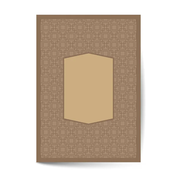 Minimales luxuriöses Cover-Design mit Musterelement für Menü, Einladungskarte, Bannerbuchdesign-Vektor — Stockvektor