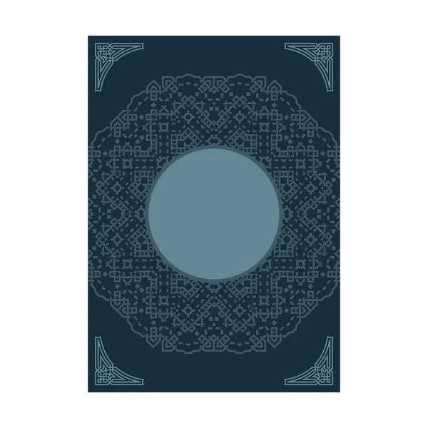 Дизайн обложки мандала орнамент для меню, пригласительный билет, вектор дизайна баннерной книги — стоковый вектор