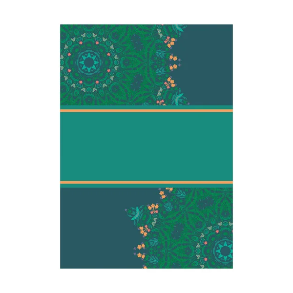 Couverture design mandala ornamnet pour menu, carte d'invitation, vecteur de conception de livre de bannière — Image vectorielle