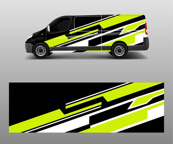 car graphic abstract stripe designs vector. abstract lines design concept for truck and vehicles van graphics vinyl wrap