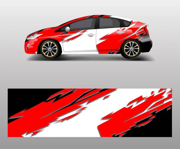 Carro Envoltório Decalque Vetor Design Desenhos Abstratos Gráficos Corrida Para — Vetor de Stock