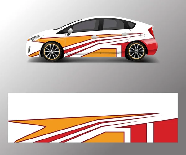 Car Decal Vector Graphic Abstract Racing Designs Vehicle Sticker Vinyl — Stock Vector