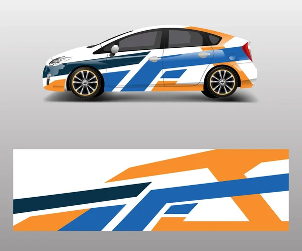 Marque Entreprise Car Decal Wrap Design Vecteur Graphiques Formes Abstraites — Image vectorielle