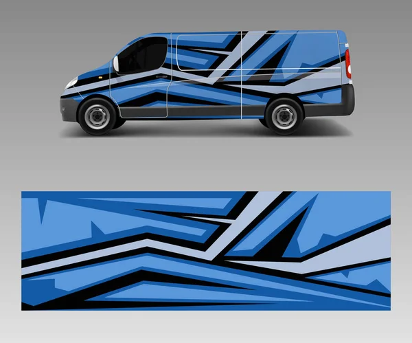 Carga Van Wrap Vetor Gráficos Desenhos Listra Abstrata Para Veículo — Vetor de Stock