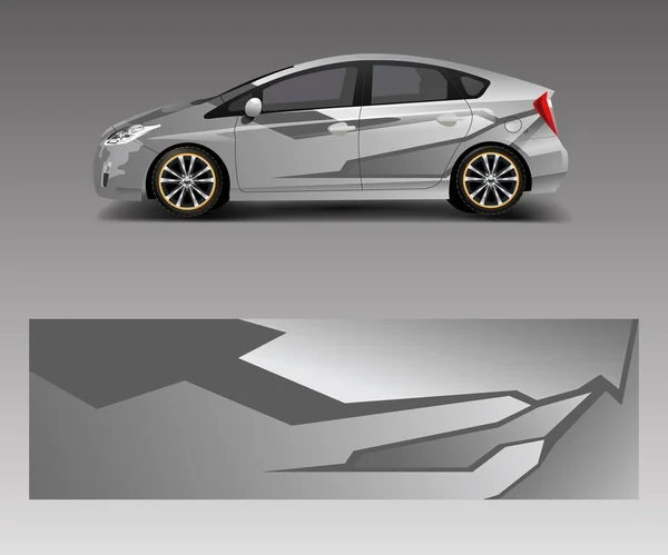 Marque Entreprise Car Decal Wrap Design Vecteur Graphiques Formes Abstraites — Image vectorielle