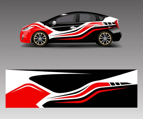 Car Decal Vector Graphic Abstract Racing Design Vehicle Sticker Vinyl — 스톡 벡터
