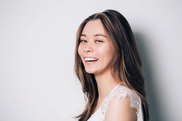 Portrait of a happy laughing woman — Stock Photo, Image