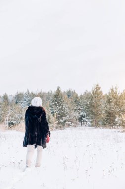 güzel kış kadını