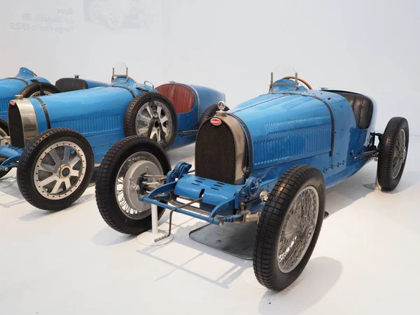 Mulhouse Francie August 2018 Dva Modré Bugatti Typ 35A Vyrobené — Stock fotografie