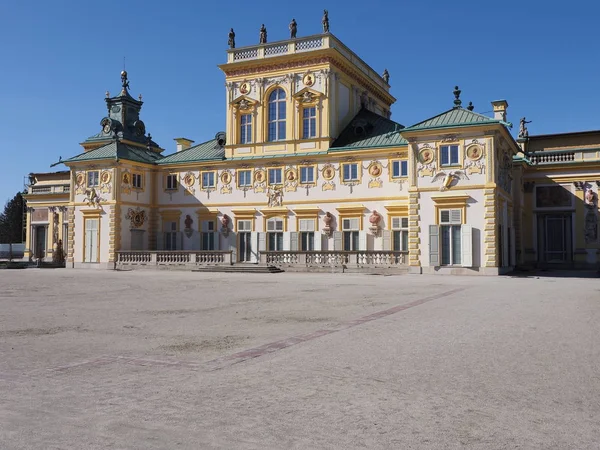 Scenic Courtyard Facade Palace European Warsaw Capital City Poland Clear — Foto de Stock