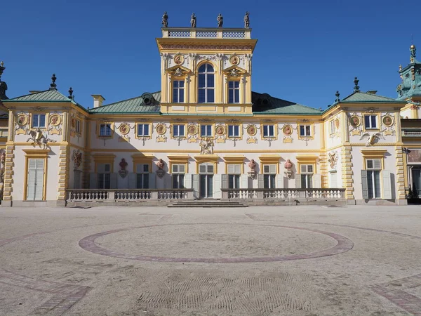 Warsaw Poland March 2019 Famous Courtyard Facade Royal Wilanow Palace — Foto de Stock