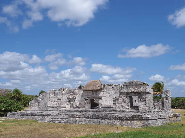 Ruínas Pedregosas Templo Mayan Cidade Mexicana Tulum Quintana Roo México — Fotografia de Stock