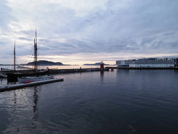 Port European Alesund Town Romsdal Region Norway Cloudy Sky 2019 — Φωτογραφία Αρχείου