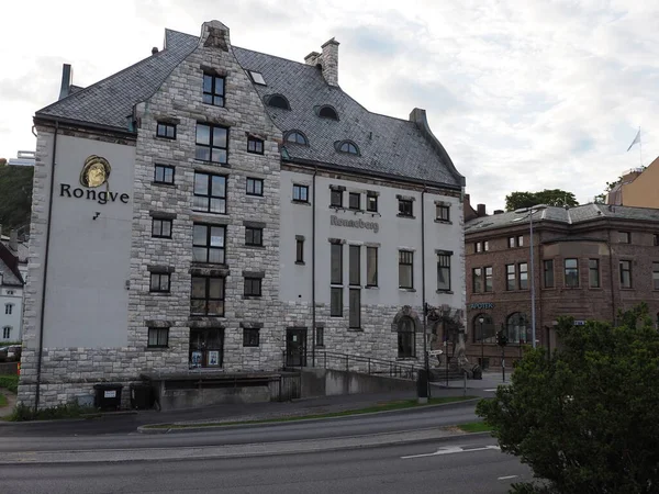 Alesund Norway July 2019 Building European Town Romsdal Region Cloudy — Fotografia de Stock