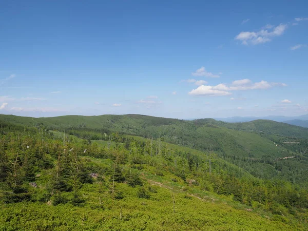 Silesian Beskids Mountains Land Salmopol Pass Landscapes European City Szczyrk — ストック写真