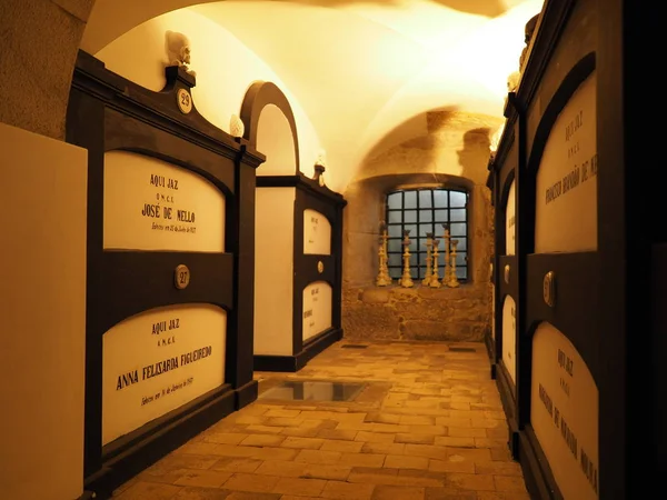 Porto Portugal September 2019 Interior Catacombs Francis Church European Oporto — Photo