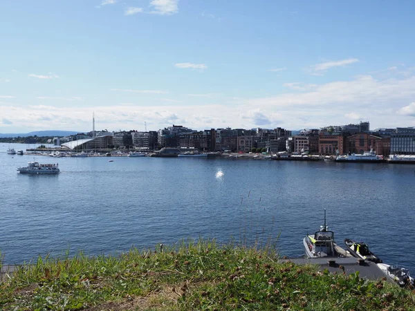 Stadsgezicht Met Haven Van Europese Hoofdstad Oslo Het District Ostlandet — Stockfoto