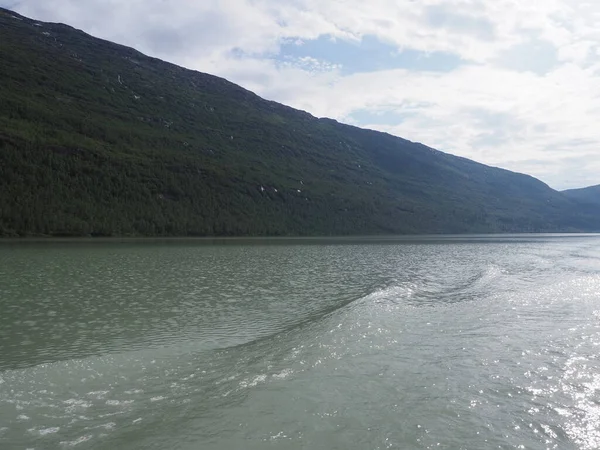 Mountainside Slope Svartisvatnet Lake Landscapes European Svartisen Glacier Nordland County — Photo