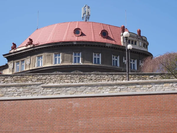 Historical House Red Roof Walls City Center European Bielsko Biala — Fotografia de Stock