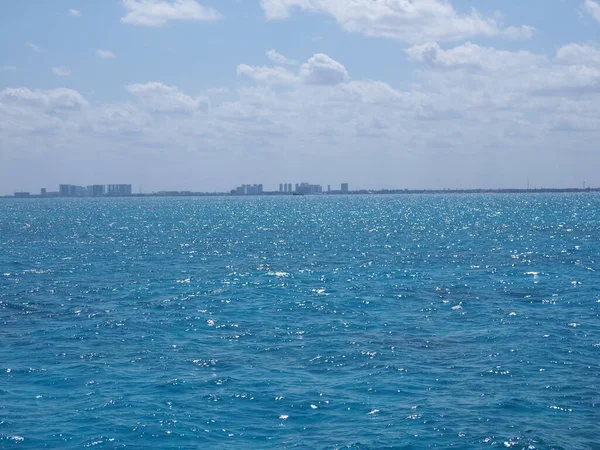 Acqua Pulita Tra Isla Mujeres Cancun Città Allo Stato Quintana — Foto Stock