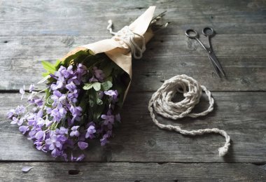 Menekşe ile natürmort