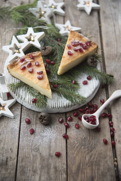 Christmas and winter dessert — Stock Photo, Image
