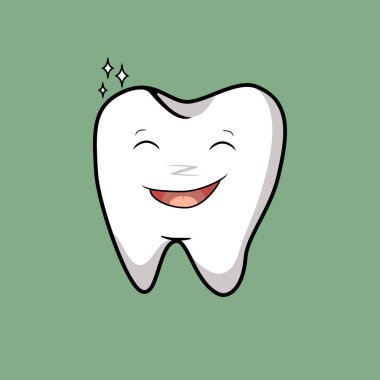 Yüzü gülen ile parlayan diş.