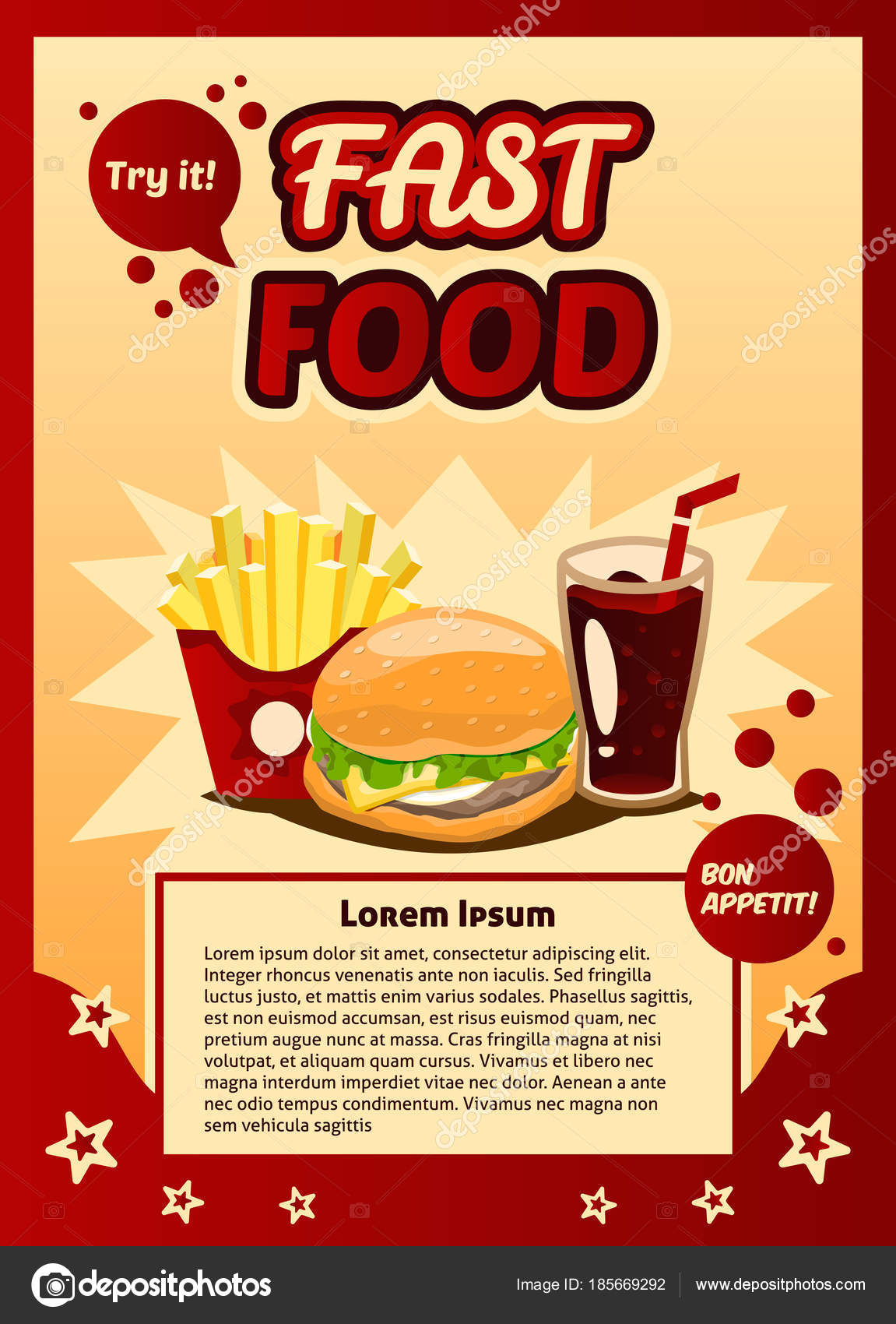 Fast food  billboard advertising Poster ad fast food  