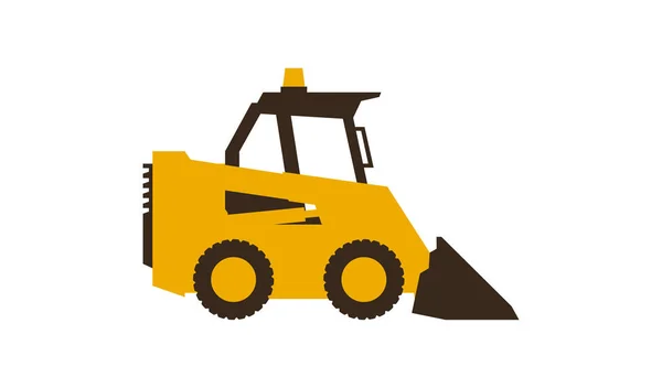 Icono mini cargador. Maquinaria de construcción. Ilustración vectorial. Estilo elegante . — Vector de stock