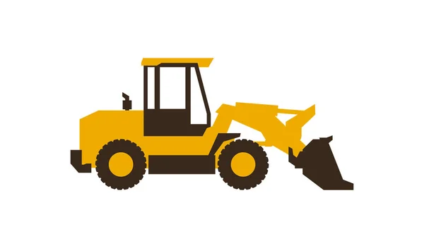 Icon front loader. Construction machinery. Vector illustration. Sleek style. — Stock Vector