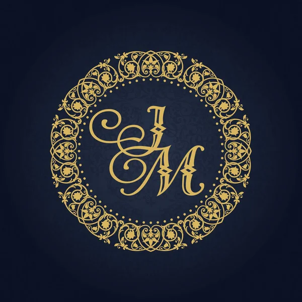Initial letter am monogram wedding logo Royalty Free Vector