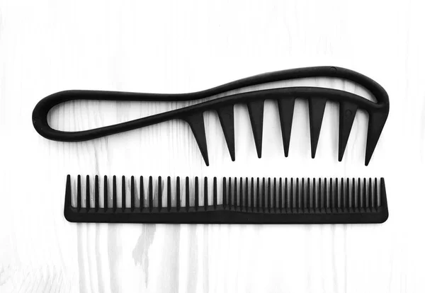 Stylish Professional Barber Combs Hairdresser Salon Concept Hairdressing Tool Set — Stock Photo, Image