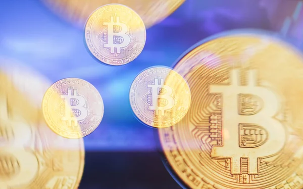 Dezentralisiertes Finanzierungsbanking Mit Der Kryptowährung Bitcoin Vertriebskonzept Für Blockchain Online Stockbild