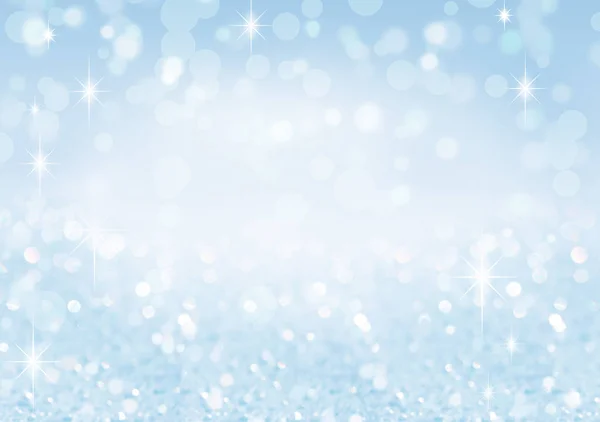 Winter Christmas Sparkling Shiny Silver Bright Glittering Abstract Bokeh Background — Stockfoto