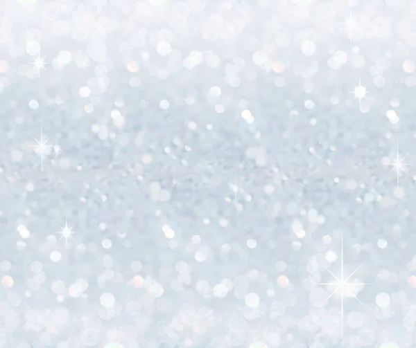 Winter Weihnachten Funkelnd Glänzend Silber Hell Glitzernd Abstrakt Bokeh Hintergrund Stockbild