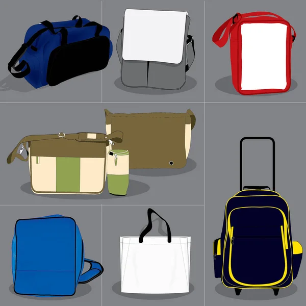 Zbiór najlepszych kolekcji bag — Wektor stockowy