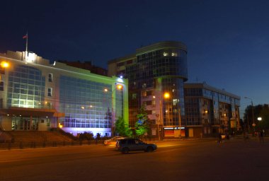 Astrakhan. - Rusya. 07 / 13 / 2017. Astrakhan, Rusya 'nın Leninsky bölgesinden..