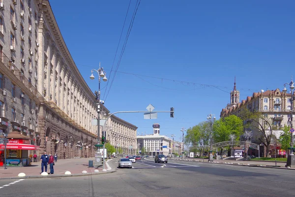 Ukraina Kijów Ulica Khreschatyk Centrum Miasta — Zdjęcie stockowe