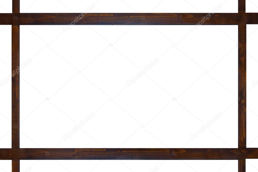 wooden frame on a white background.