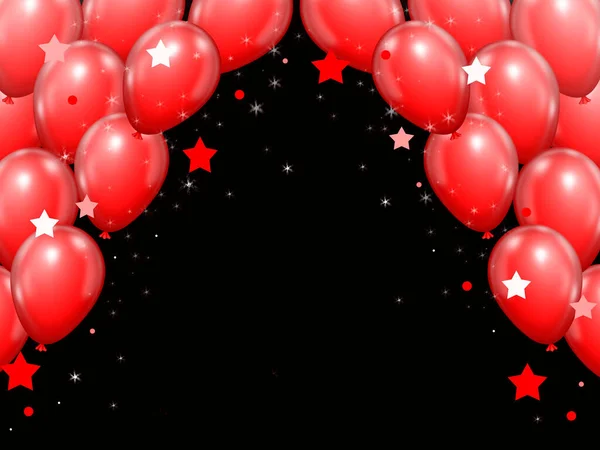 Afdaling eenzaam noodzaak Arch of red balloons on a black background. - Stock Image - Everypixel
