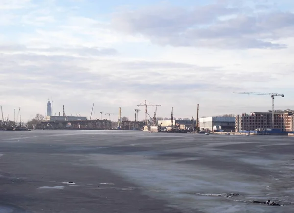 Het industriële landschap van de stad. — Stockfoto