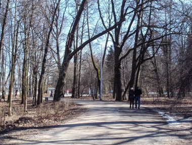 Şehir Parkı erken ilkbaharda.