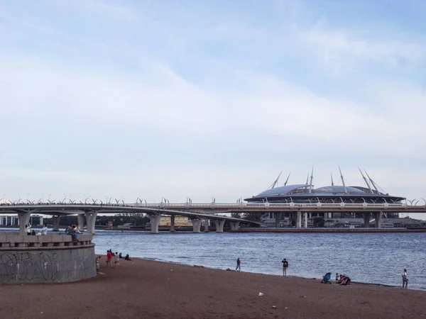 Будівництво будинків на березі Фінської затоки. — стокове фото