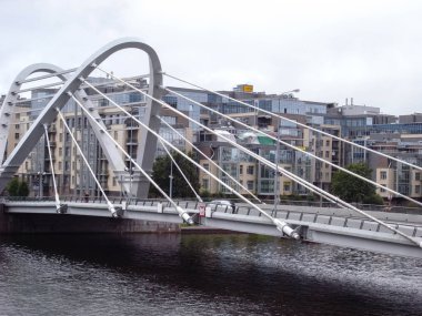 Köprü, dalgalı köprü, mimari, binalar, evler, bina inşaatı, nehir, water6 gökyüzü, şehir, yol, sokak,